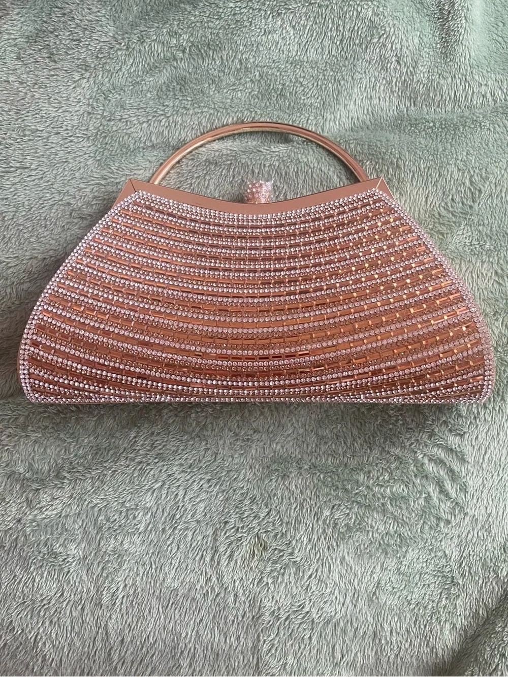 D'margeaux Luxury Embellished Gold Evening Clutch Handbag